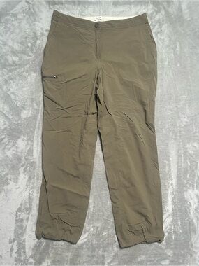 LL Bean Trail Hiking Pants Women’s 12 Tan Brown Cinched Ankle Outdoors